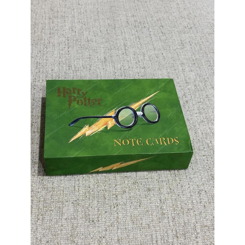 Harry Potter Note Cards Boxed Set | Green Glasses & Lightning Bolt Design - Picture 1 of 2